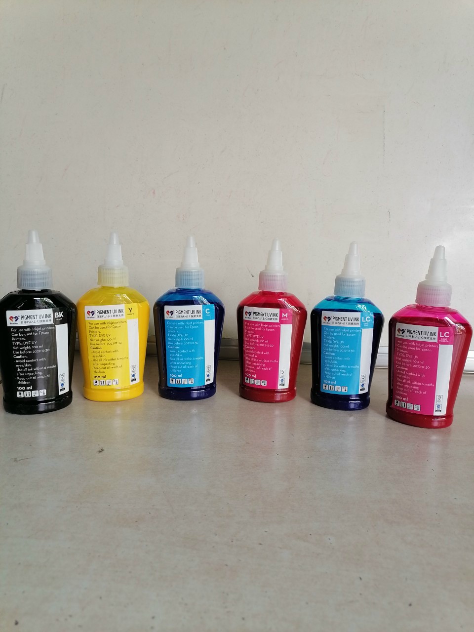 [HCM]Mực in Pigment 100 ml ( mực dầu)- Bộ 6 màu