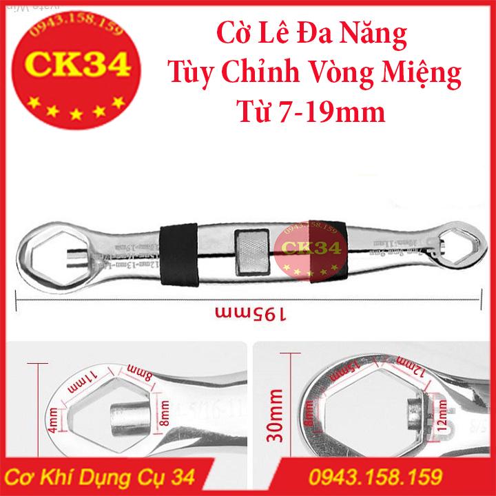 Cờ lê đa năng tùy chỉnh vòng miệng từ 7-19mm