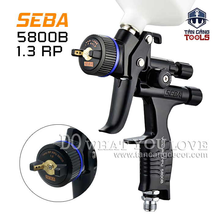 [Trả góp 0%] Súng Phun Sơn Seba 5800B 1.3 mm RP 600 cc