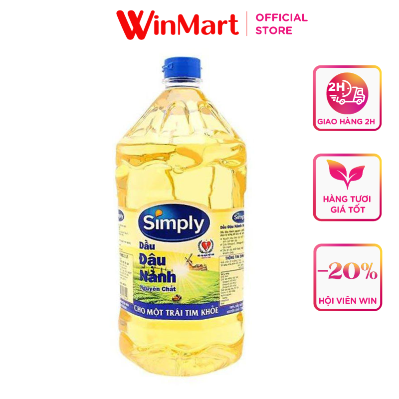 [Siêu thị WinMart] - Dầu đậu nành Simply chai 2 lít