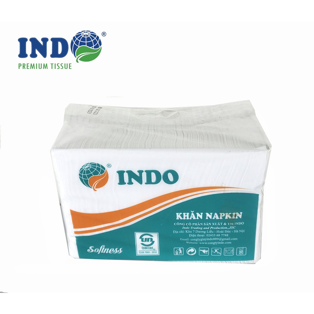GIẤY ĂN NAPKIN INDO 500G XANH NHẠT