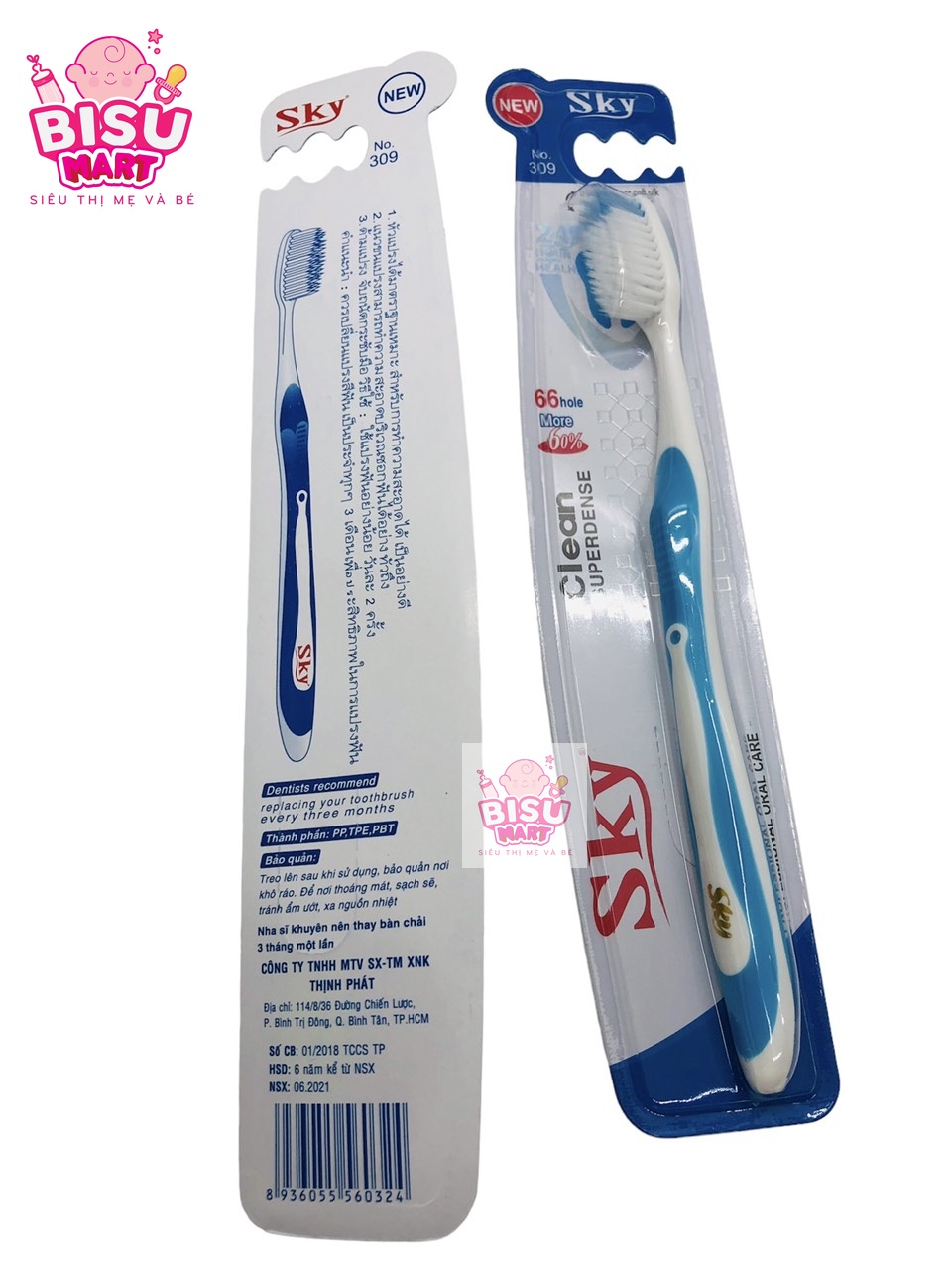 Combo 4 Cây Bàn chải đánh răng Siêu mềm Sky
