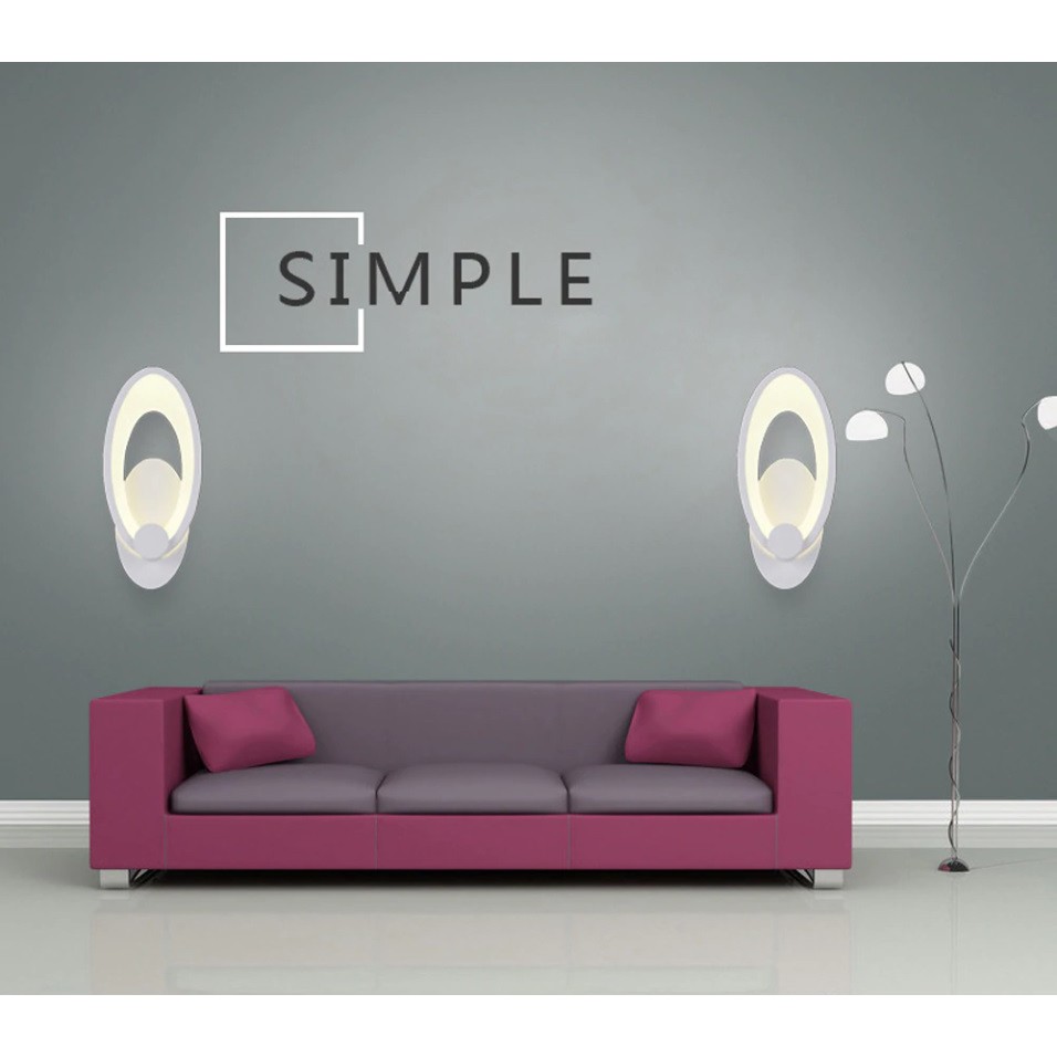 Đèn LED gắn tường hình elip C6456