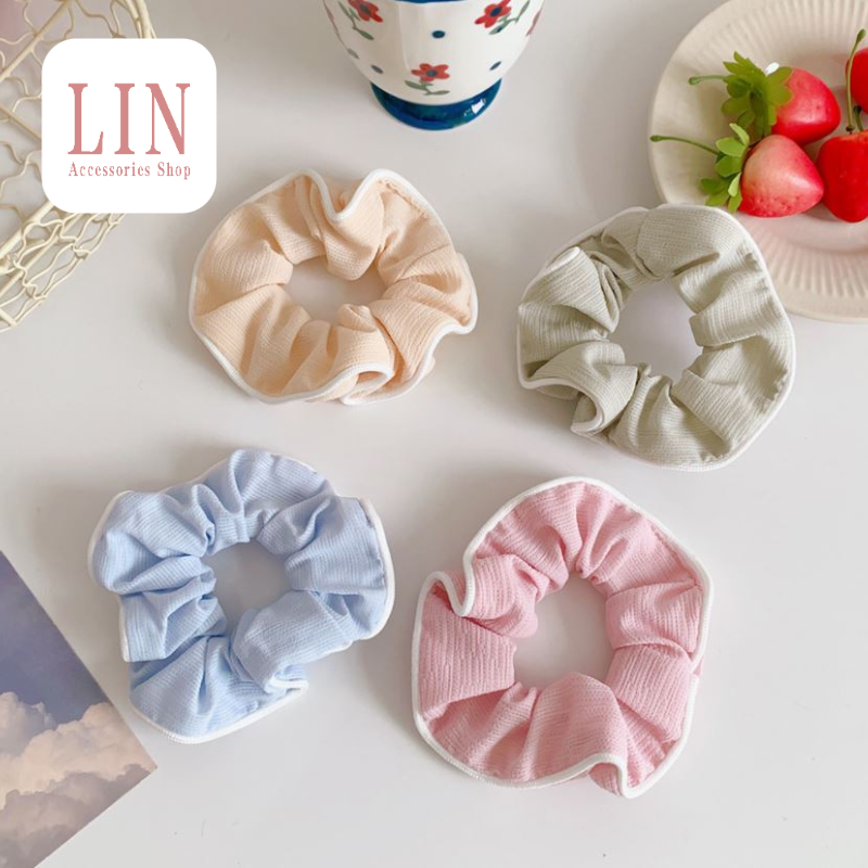 [LIN] Scrunchies Cột Tóc Vải Dễ Thương