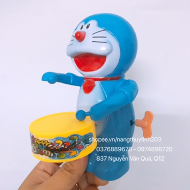 Đồ chơi doremon gõ trống chạy dây thiều cực hấp dẫn dành cho bé