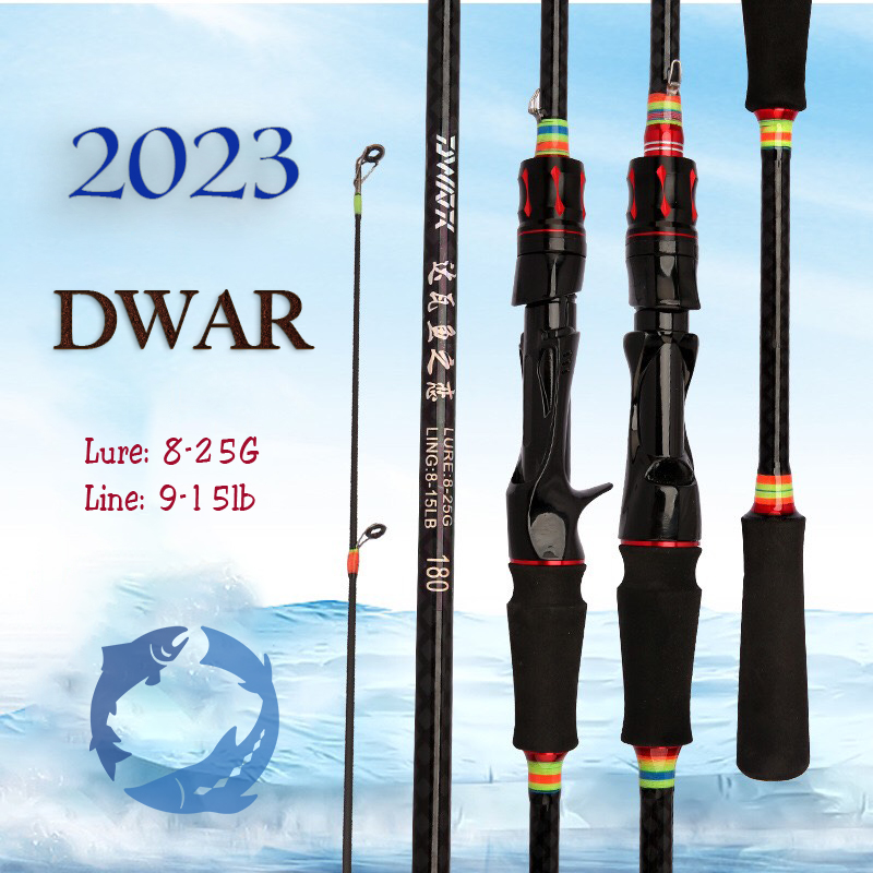 Cần câu lure máy ngang và máy đứng carbon DWAR