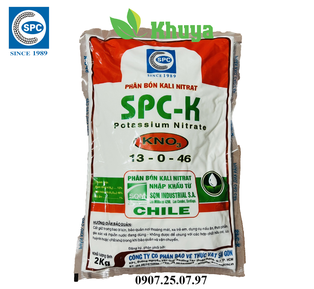 Phân bón kali nitrat spc k 13-0-46 túi 2kg nhập khẩu chile