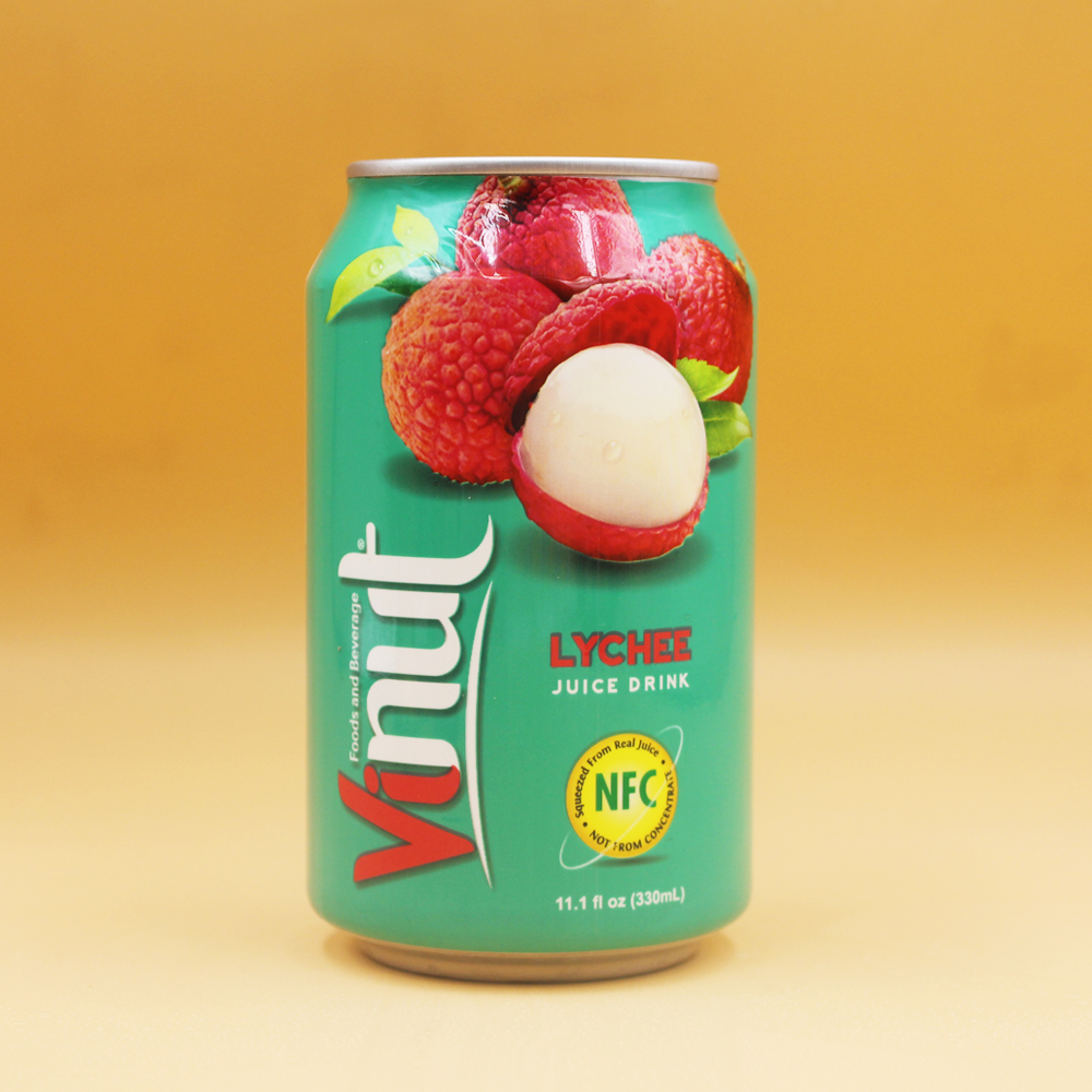 [LỐC 6 LON ] Nước ép Vải, Nước ép trái cây tươi VINUT (330ml/lon)