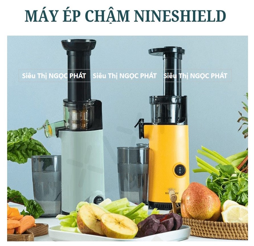 Máy ép chậm Nineshield KB-F6B ép siêu kiệt bã- ép mọi loại rau, củ, quả giữ nguyên chất dinh dưỡng, hàng chuẩn loại 1