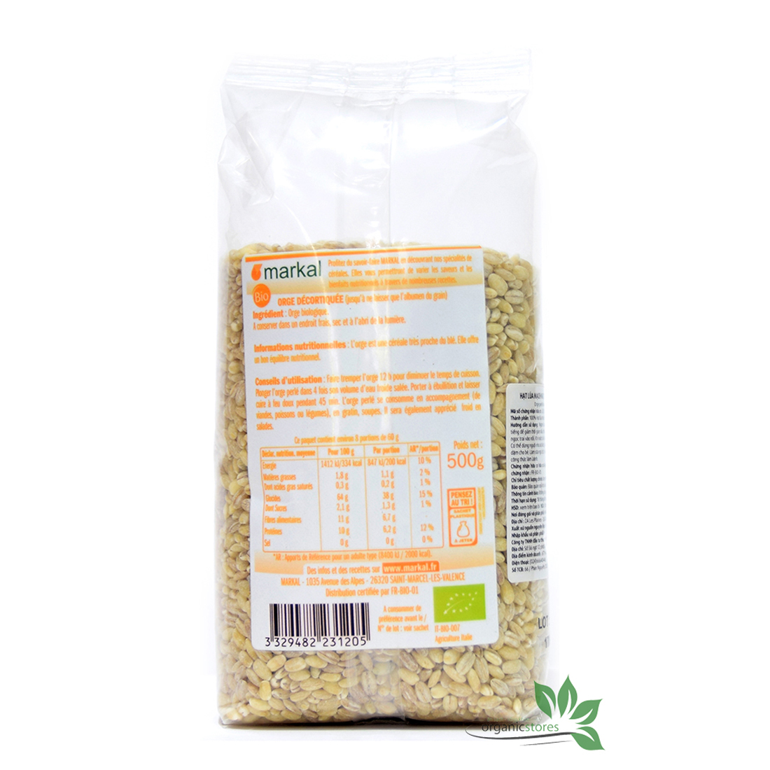 Hạt lúa mạch ngọc trai (hạt ý dĩ) hữu cơ Markal/Sotto 500gr