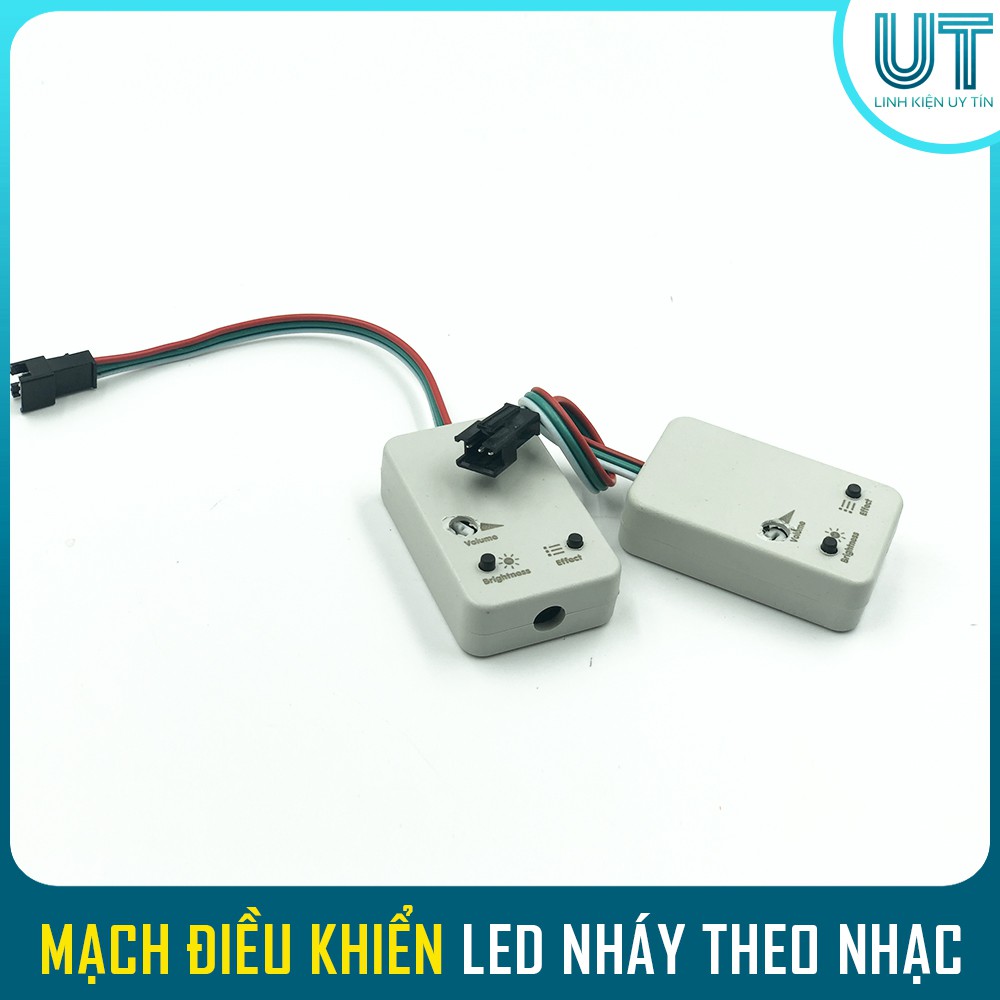 Mạch điều khiển ĐÈN LED nháy theo nhạc 1903 FullColor - Bản 2024 - Có IC đệm - Thêm cổng audio - Nháy siêu dính