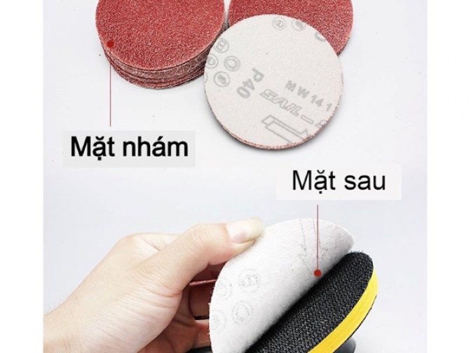 Đế dán nhám tròn 100mm/125mm/150mm - Đế chà nhám tròn