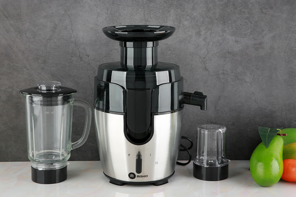 Máy ép trái cây cao cấp tặng cối sinh tố + cối xay khô