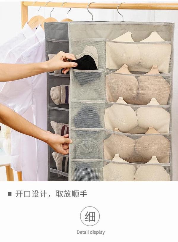 Túi treo đồ 2 mặt 30 ngăn đựng phụ kiện thời trang, thắt lưng, đồ lót, vật dụng gia đình tiết kiệm diện tíchcó móc treo tủ siêu tiện dụng, chất liệu vải oxford chống thấm nước bền đẹp