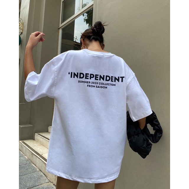 Áo Thun indepen DCSG - Cotton - Đen/Trắng