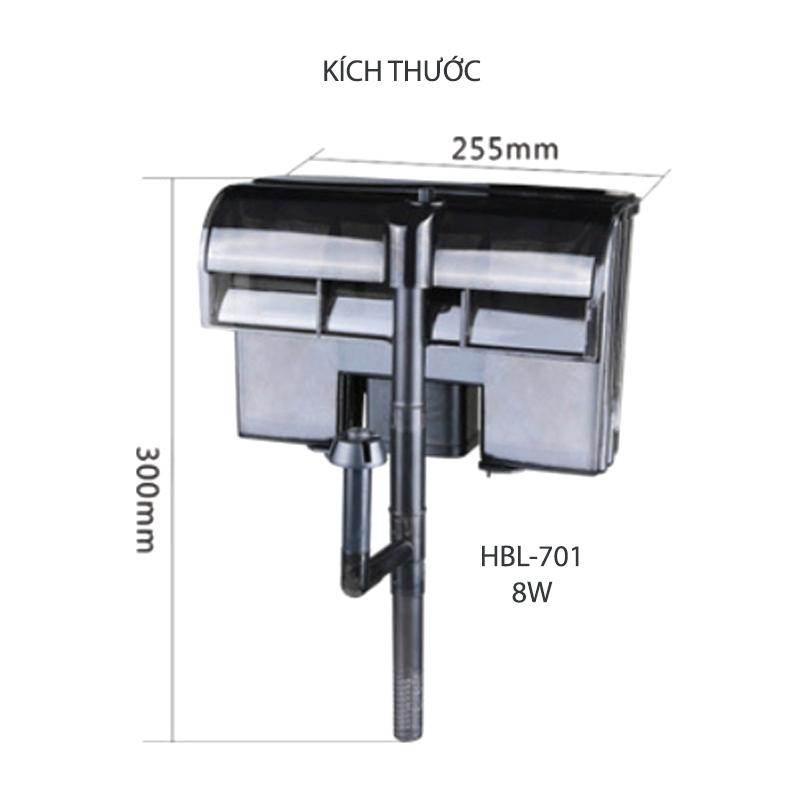 Máy bơm chìm lọc bể cá kiểu thác nước HBL701-8W
