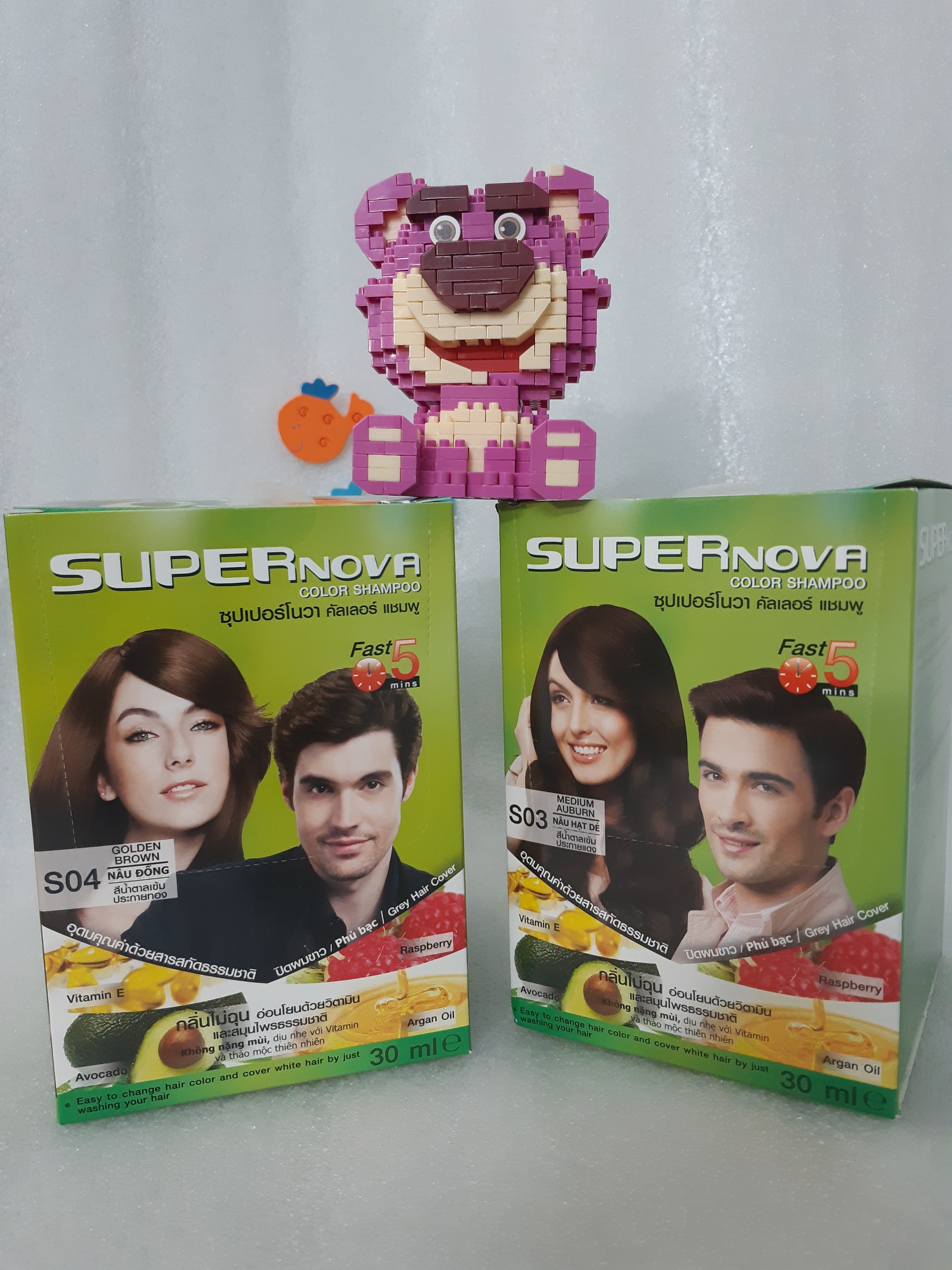 [Hộp 12 gói] Gội nhuộm thảo dược Super Nova 30ml/gói_ Thái Lan