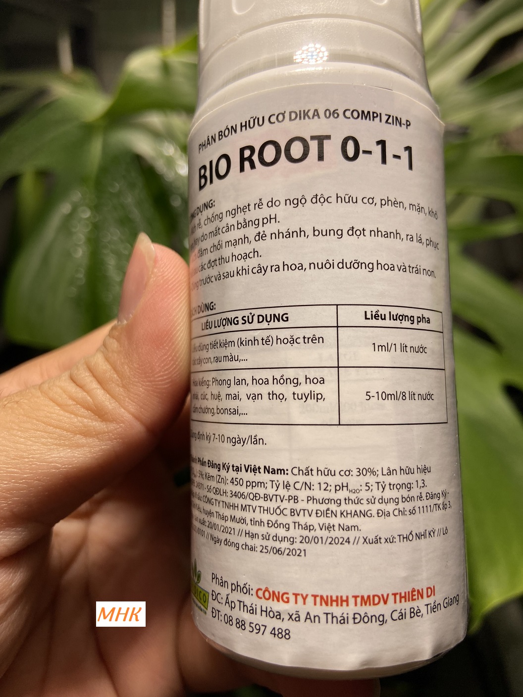 Kích rễ hữu cơ BIO ROOT 0-1-1 (BioRoot) ! Chai 100ml !