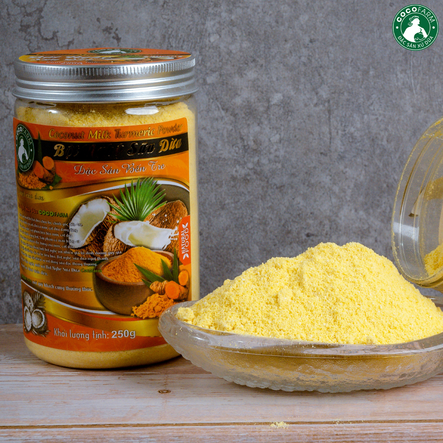 Bột Nghệ Sữa Dừa Cocofarm 250g