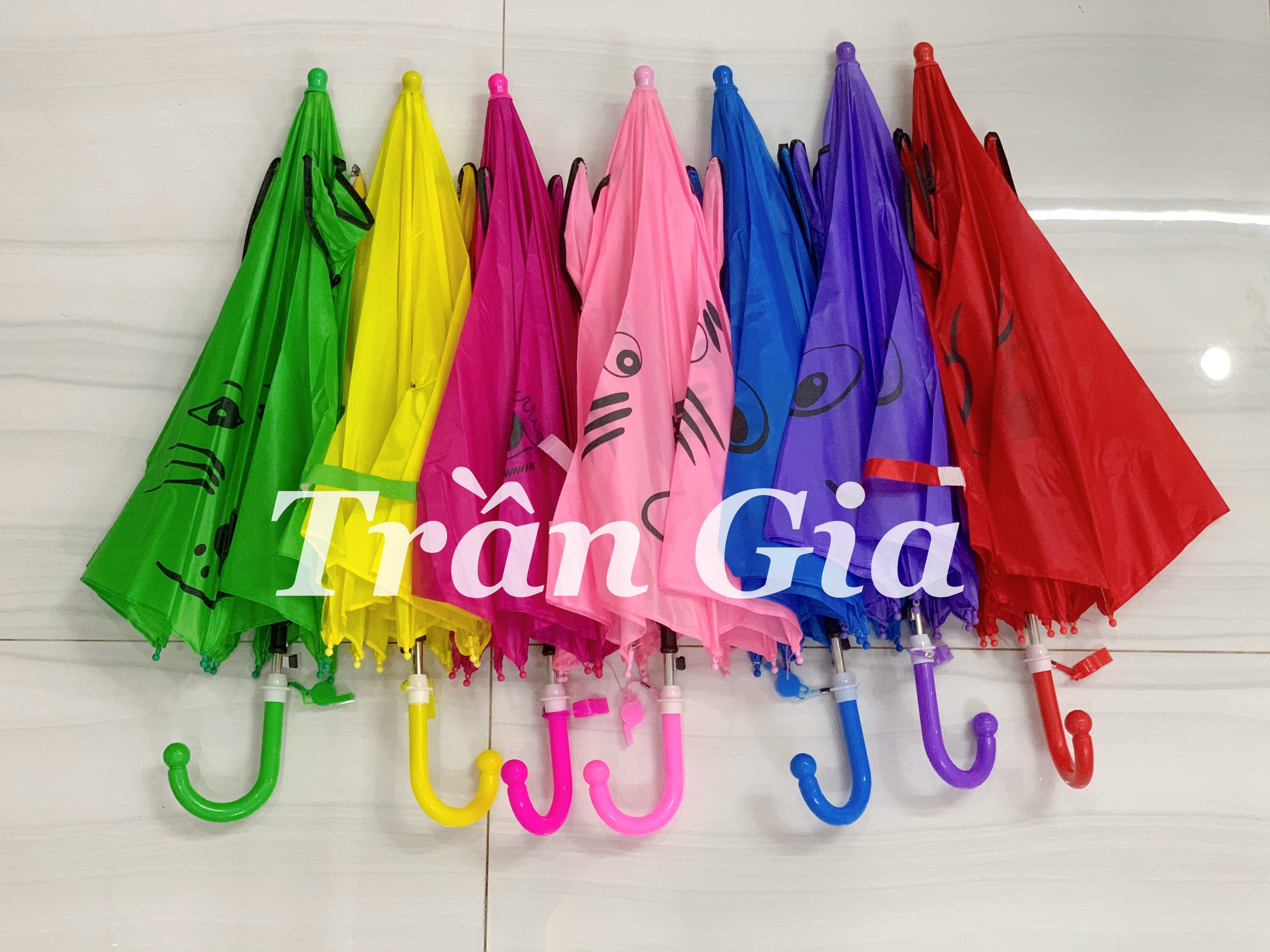 Ô Dù Cho Bé Hoạ Tiết Tai Thỏ (Sỉ inbox)