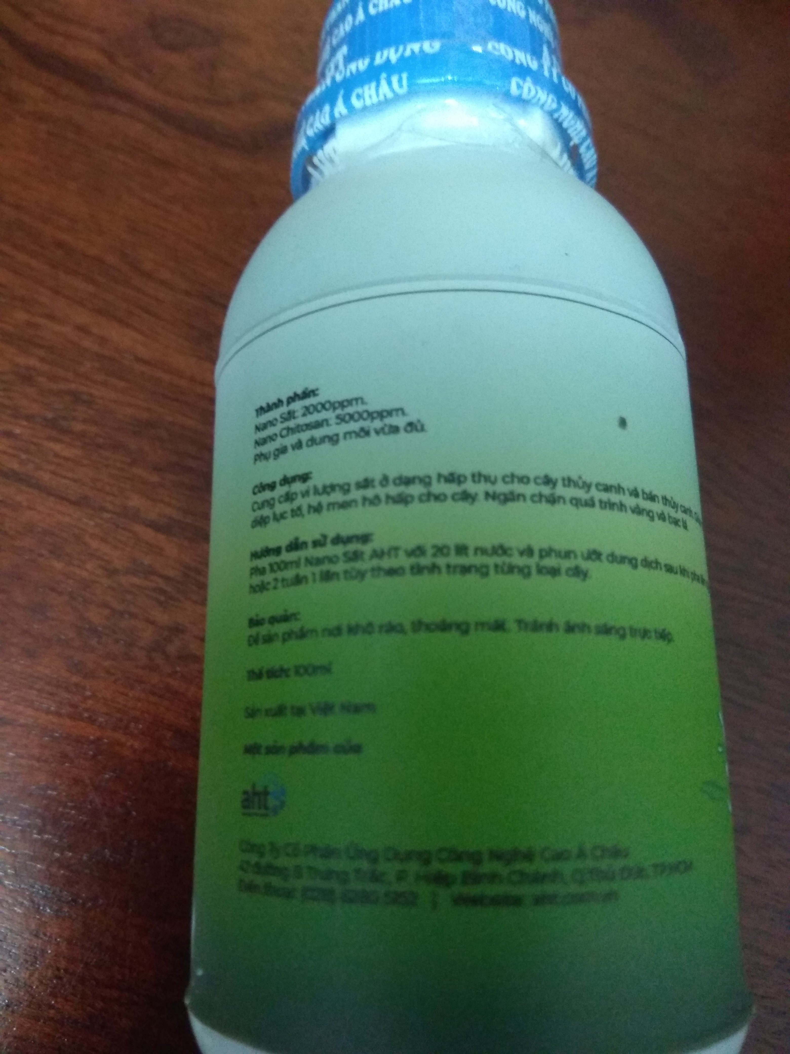 NANO SẮT AHT CHĂM SÓC CÂY TRỐNG CHAI 100ML