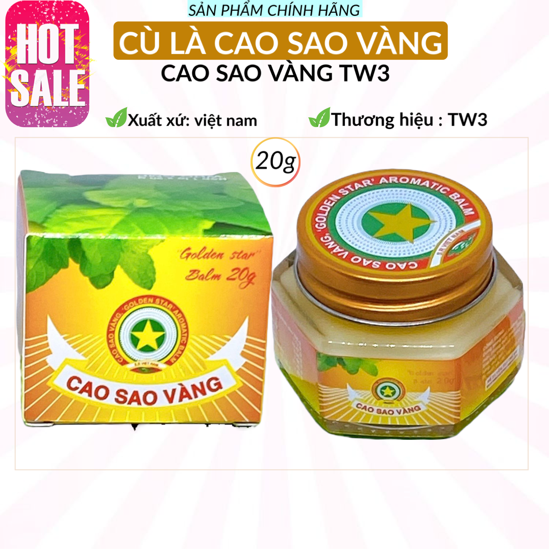 (Date 2028) Cù Là Cao Sao Vàng TW3 20g-Chính Hãng