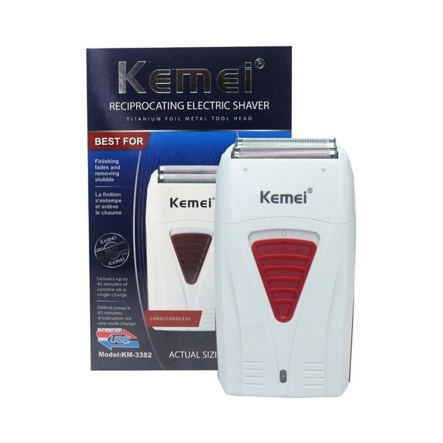 [HCM]Máy Cạo Khô Kemei Hai Lưỡi KM 3382