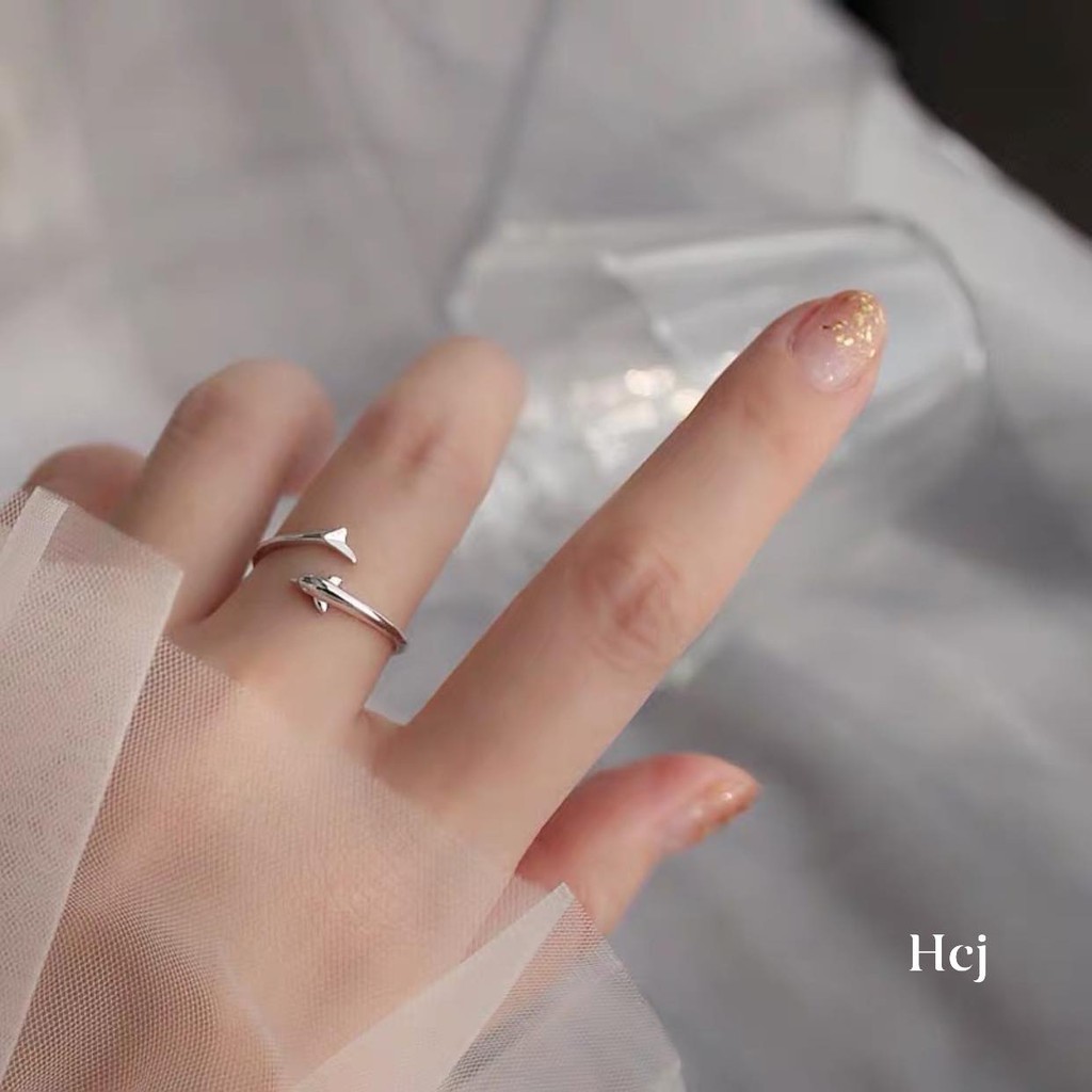 nhẫn cá heo xinh bạc ta cho nữ lại free size