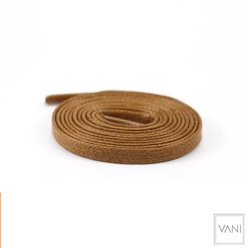[HCM]Một Cặp - 2 Dây Da Bản Dẹp Dây Giày Sáp Giày Boot