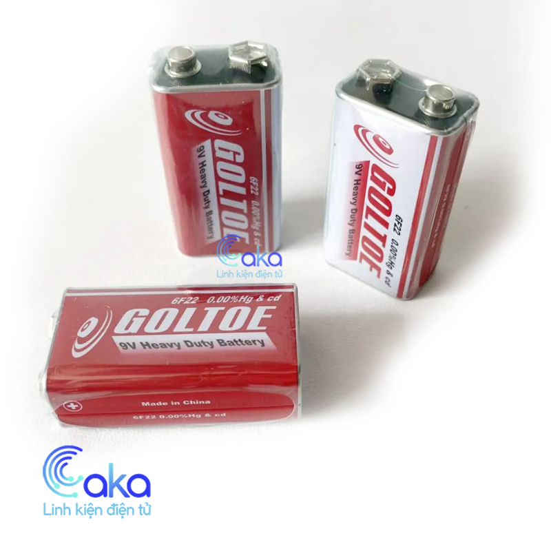 6f22 pin 9v goltoe - pin vuông 9v cho mic hát