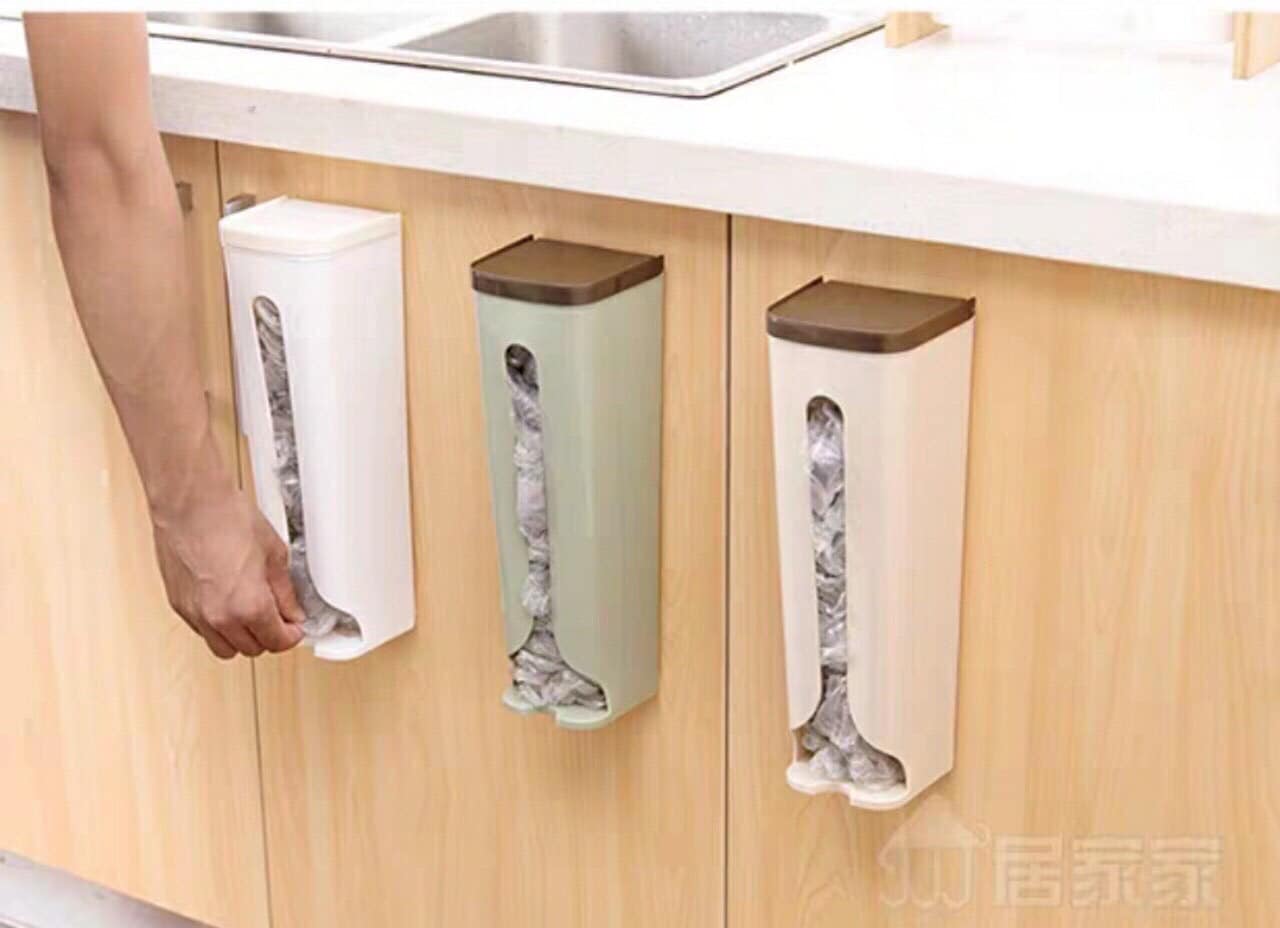 Hộp nhựa đựng túi rác treo tường Túi đựng rác