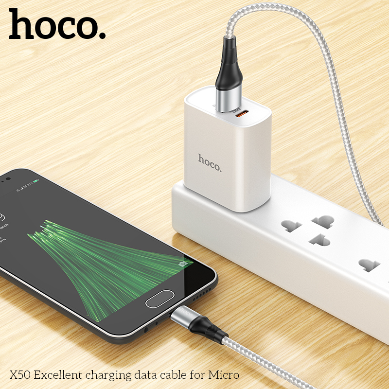 Cáp Sạc Cho Samsung, Xiaomi, Oppo, Android,... Hoco X50 Micro-USB, Cáp Dây Dù Siêu Bền [CHÍNH HÃNG]