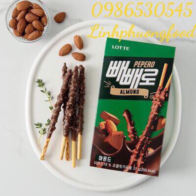 Bánh Que Pepero Lotte (Hạnh Nhân (Xanh Lá))