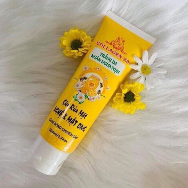 Sữa rửa mặt colagen x3 nghệ mật ong
