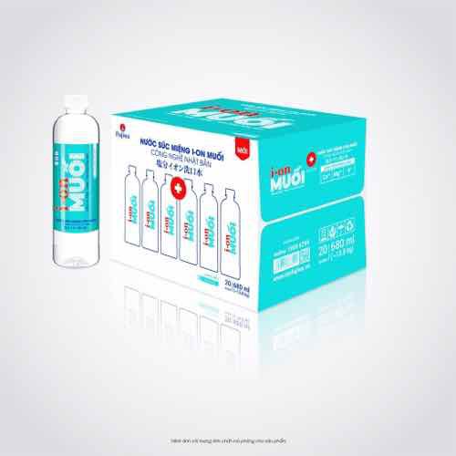 Thùng12 chai Nước súc miệng ion Muối 680ml