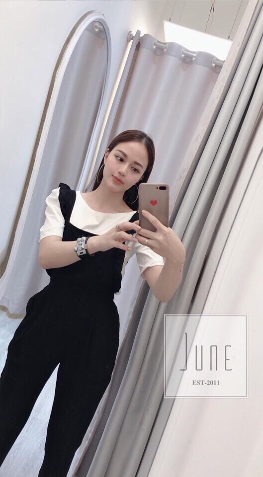 Set yếm quần ống suông dây yếm dúng (Kèm hình thật)