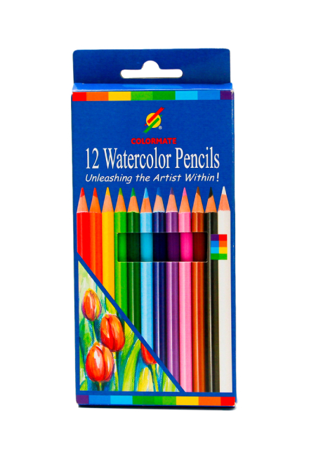 Bút Chì Màu 12 Cây Nước Hộp Giấy