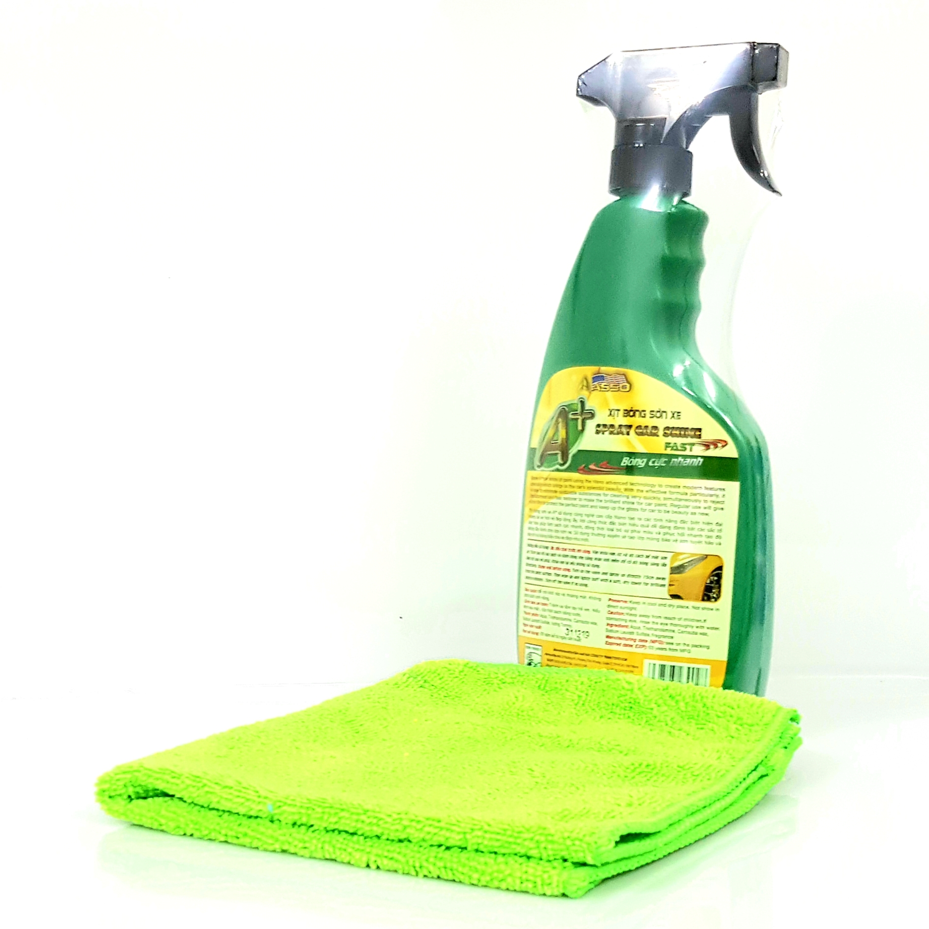 [HCM][CÓ KÈM KHĂN] BÓNG SƠN NHANH ASSO A+ SPRAY CAR SHINE 600ML