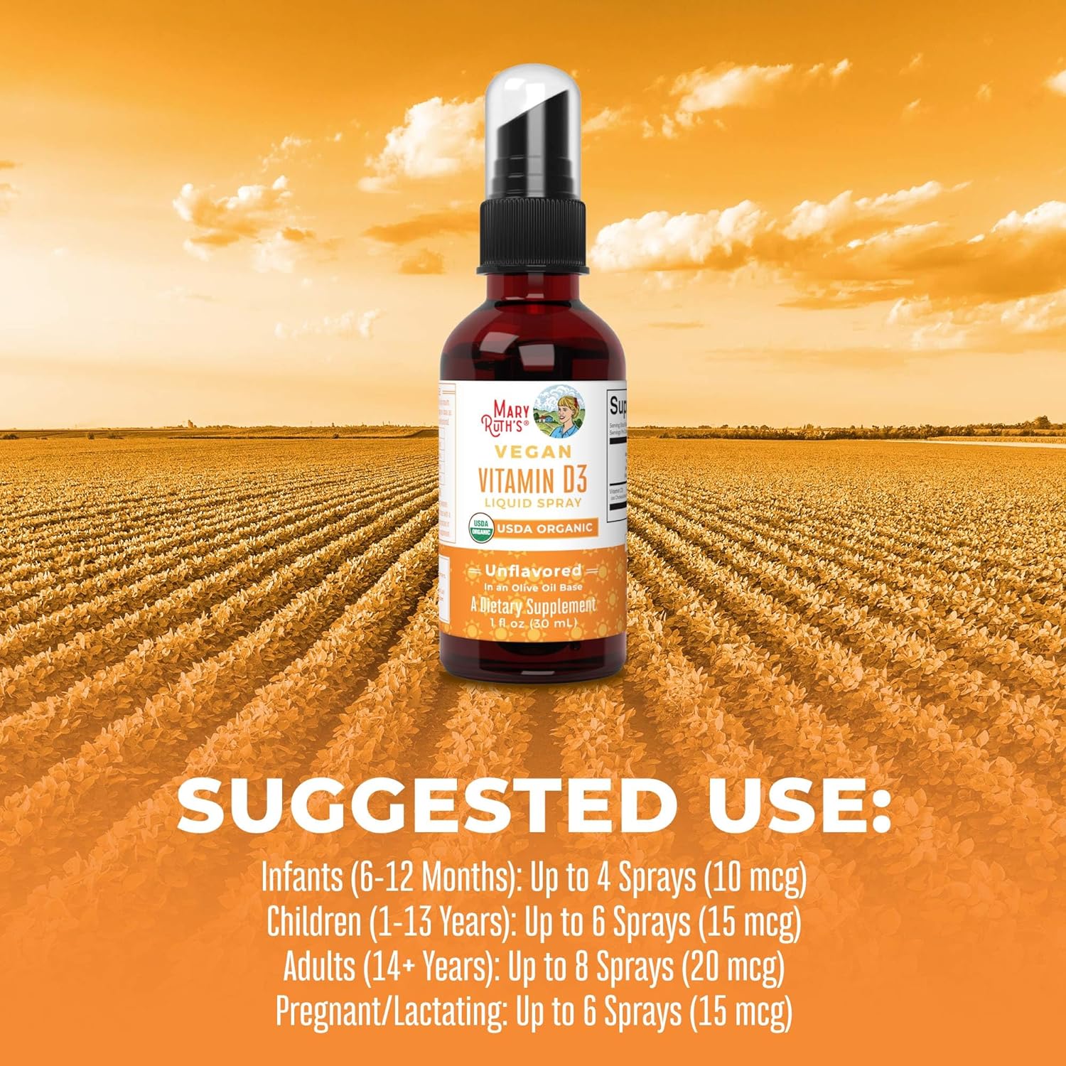 Mary Ruth’s Vegan Vitamin D3 Liquid Spray 30ml