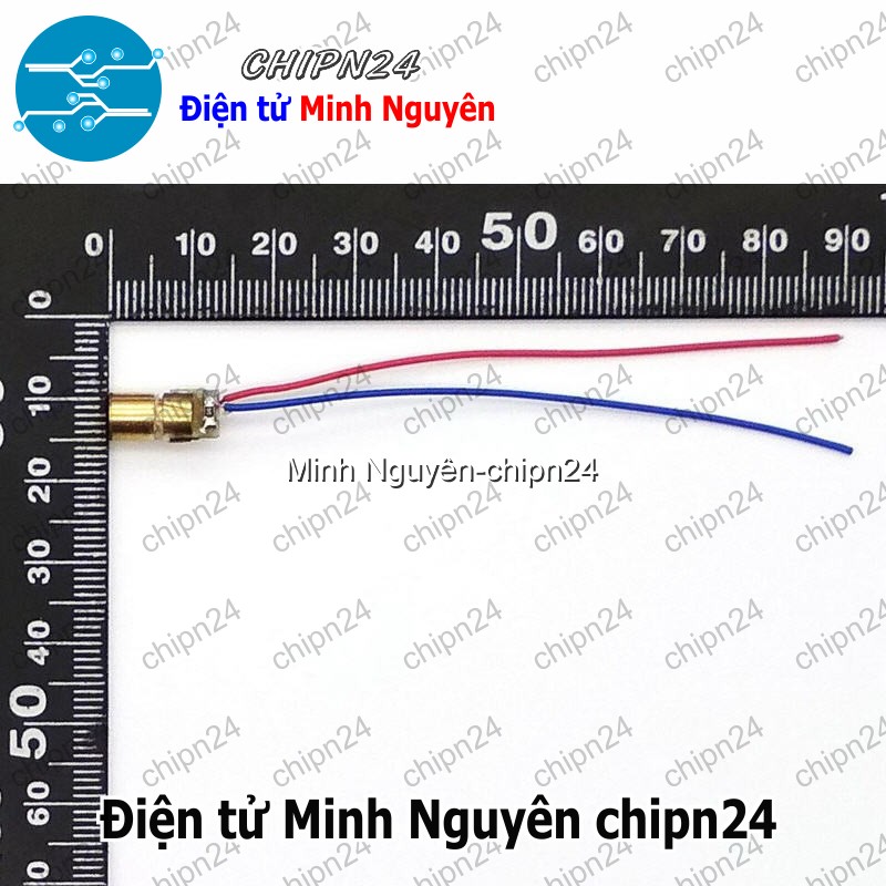 [1 cái] ( ) Đầu phát Laser Mini 3V 6mm Sáng Đỏ (Laze) - HH000135