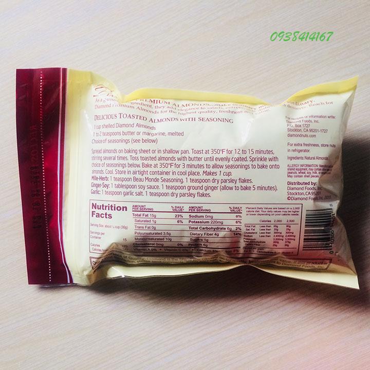 HẠNH NHÂN MỸ RANG BƠ DIAMOND GÓI 453G