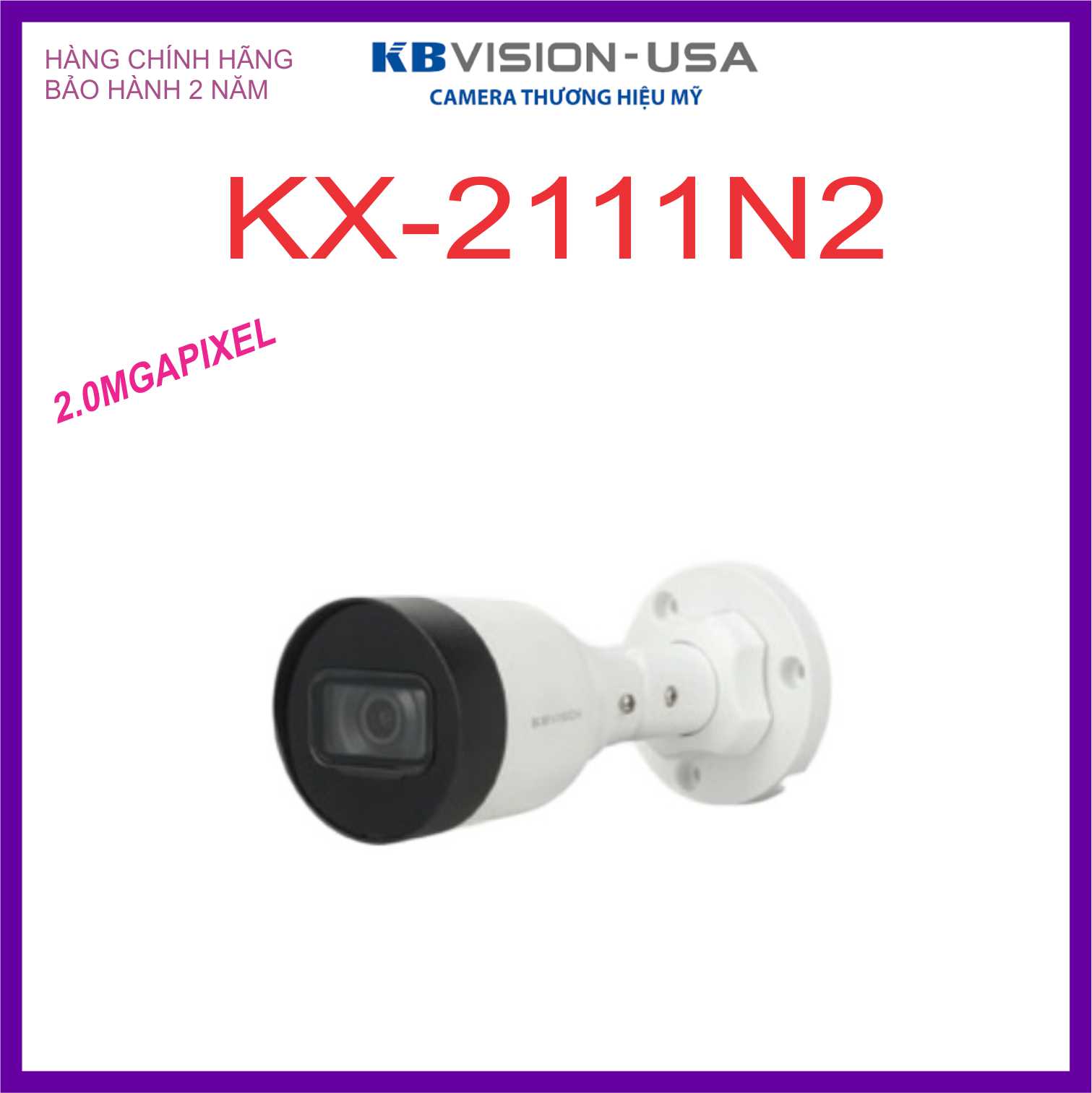 CAMERA IP KX-A2111N2 (MÃ MỚI: KX-A2111N3) KBVISON 2.0 MEGAPIXEL