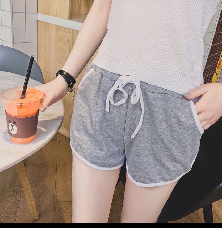 [HCM]Quần short thun nữ mặc nhà/ Quần đùi thun cotton mềm mát/Quần đùi cho bé gái/Quần short đùi chạy viền Freesize từ 38Kg đến 53kg