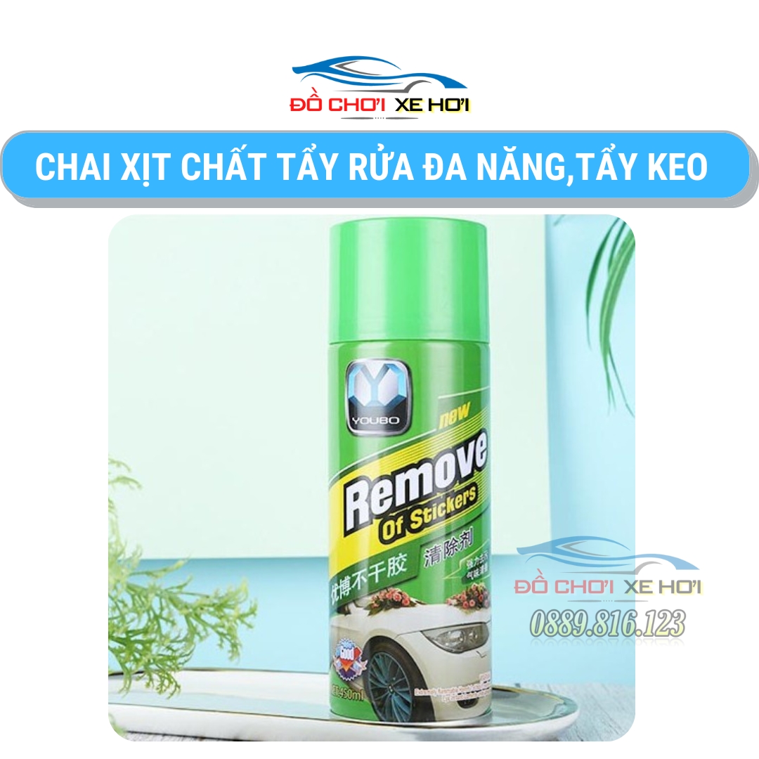 Chai xịt chất tẩy rửa đa năng,tẩy keo - nhựa đường, băng dính, tẩy dầu mỡ, dùng cho ô tô, kim loại, bánh xe,