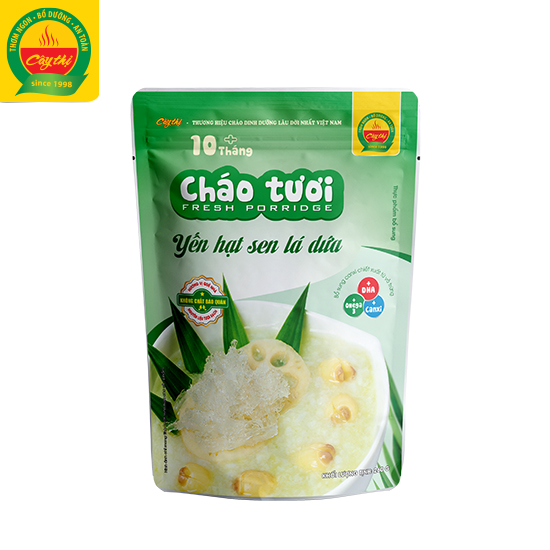 Cháo Tươi Cây Thị - Yến Hạt Sen Lá Dứa Mở gói ăn ngay 260g