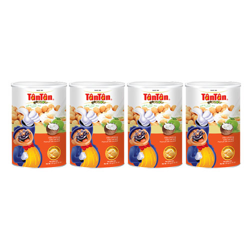 Combo 4 lon Đậu phộng Nước cốt dừa Tân Tân (135g/lon)