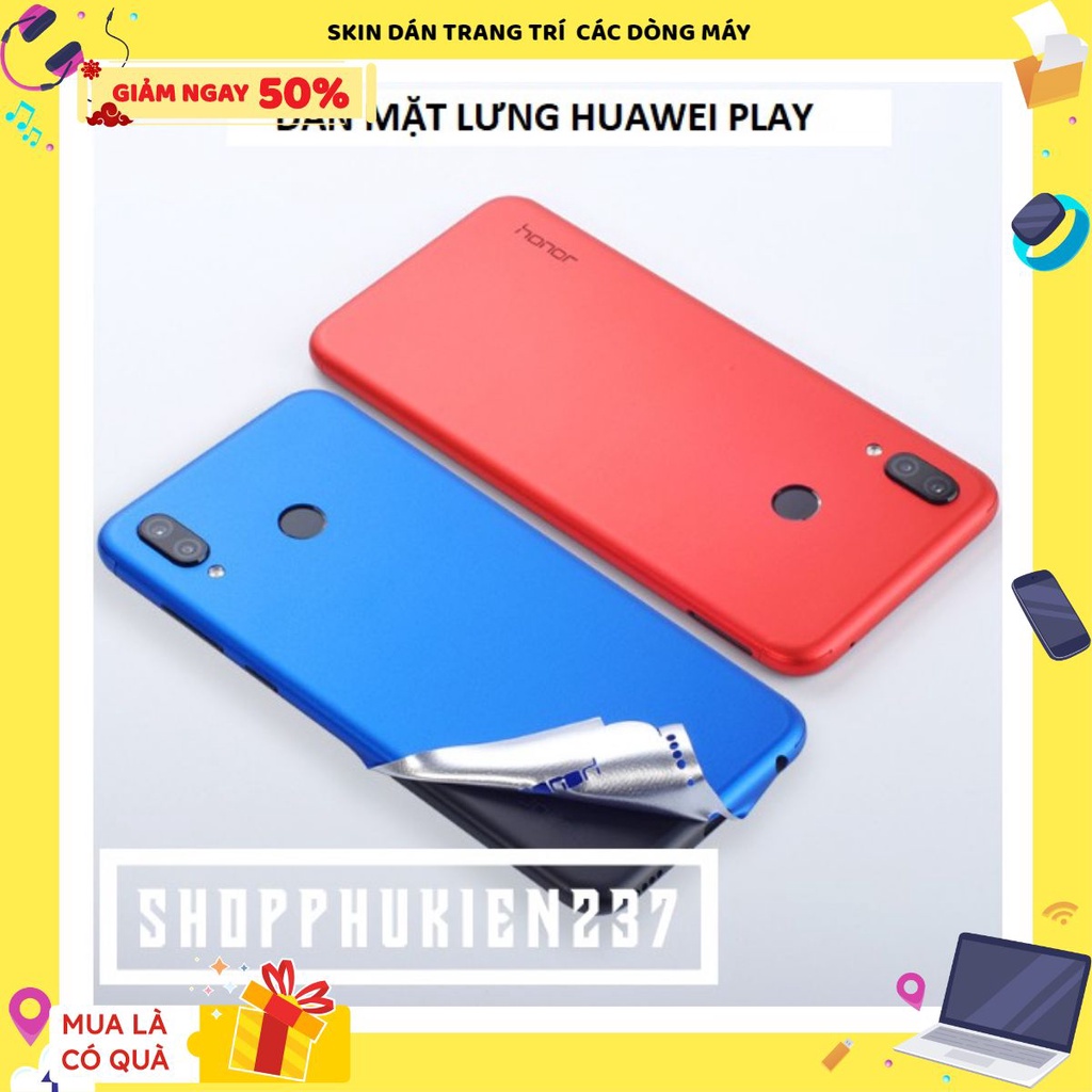 Dán skin màu cực đẹp full viền dành cho huawei honor play , honor 10