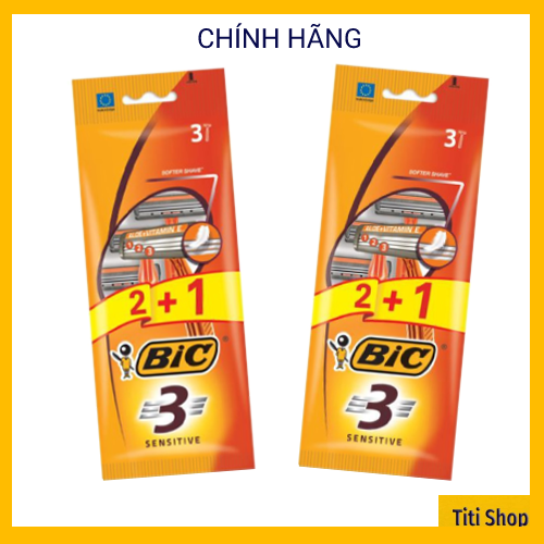 [CHÍNH HÃNG] 06 cây dao cạo râu BIC 3 lưỡi nhập khẩu