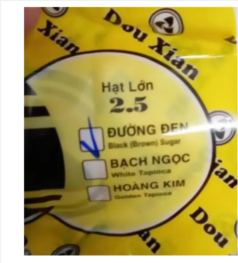 Trân châu Douxian gói 1kg - ĐEN 2.5
