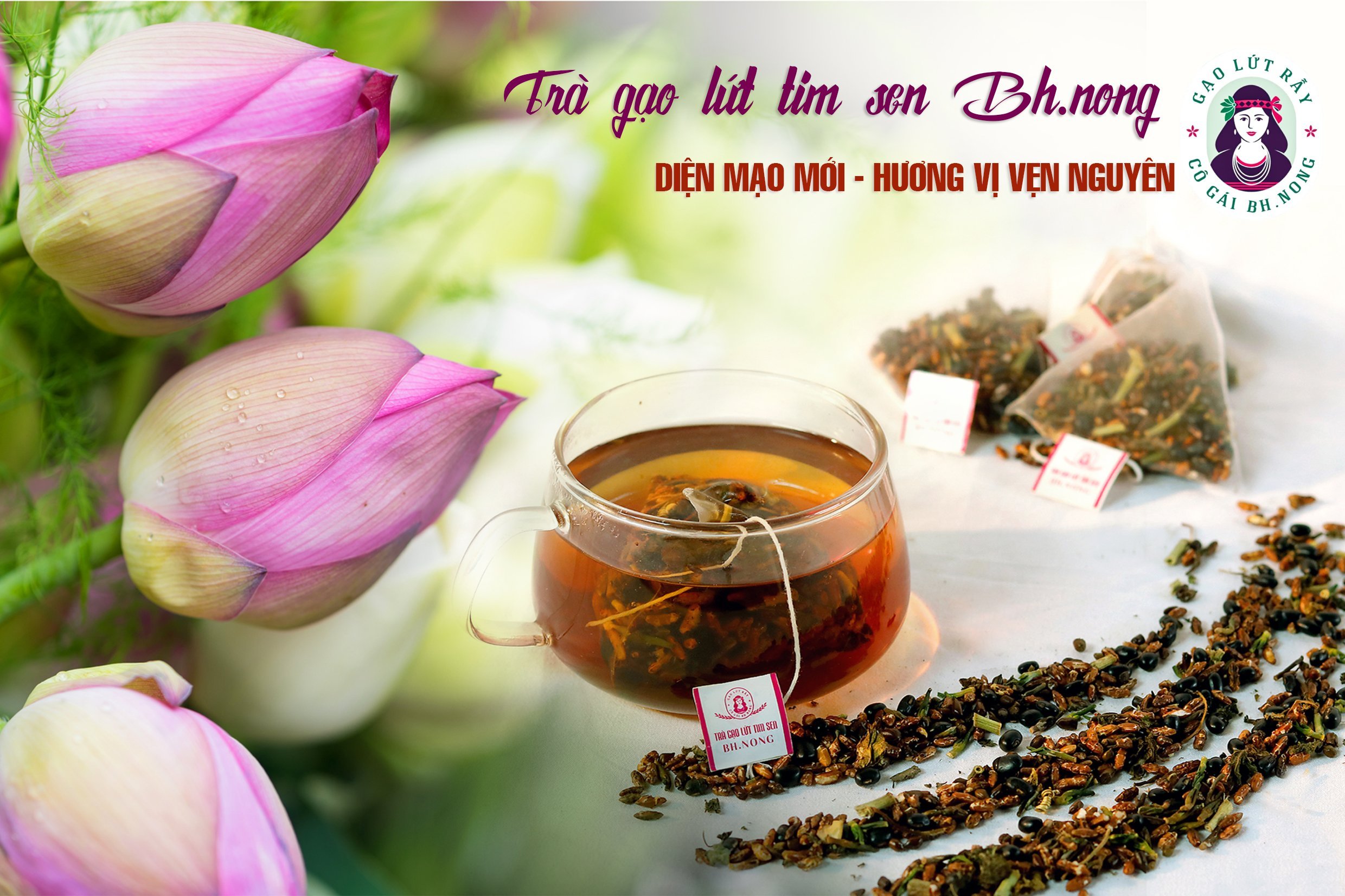 Trà gạo lứt Tim sen (rang mộc) Bh.nong